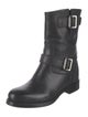 Prada Leather Moto Boots
