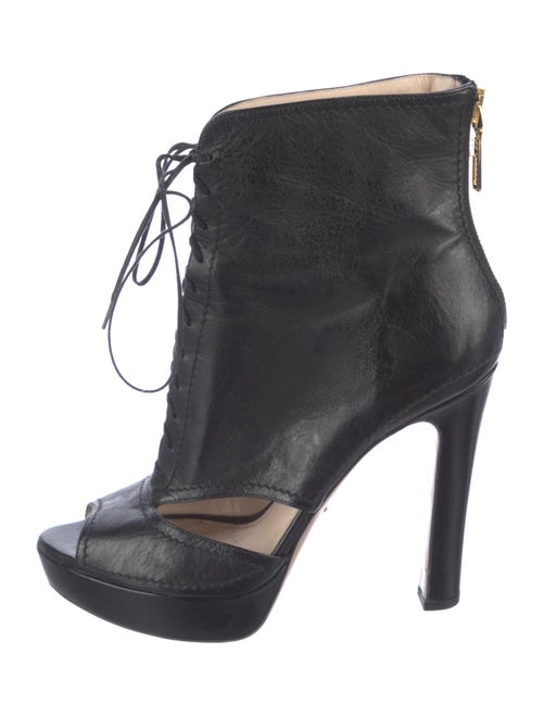 Prada Leather Lace-Up Boots
