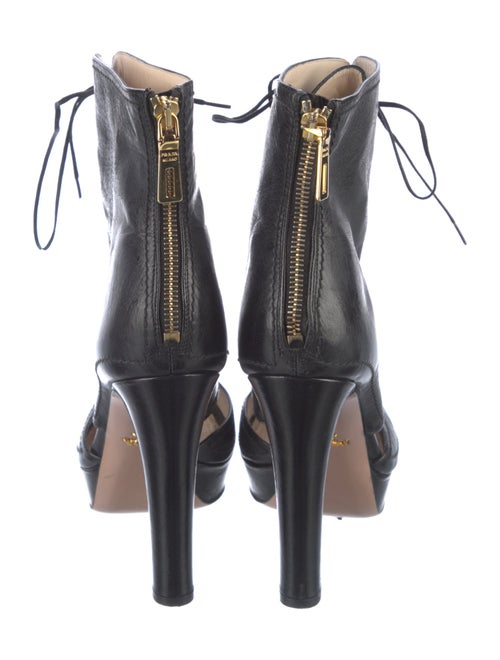Prada Leather Lace-Up Boots