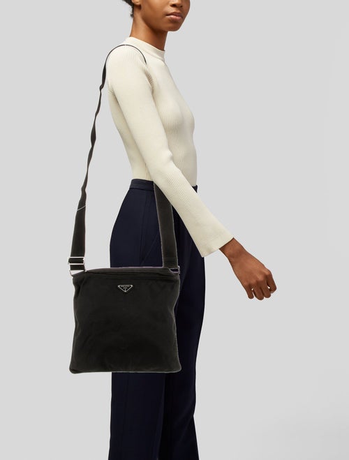 Prada Vela Nylon Shoulder Bag