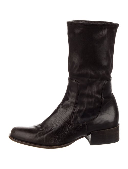 Prada Leather Combat Boots