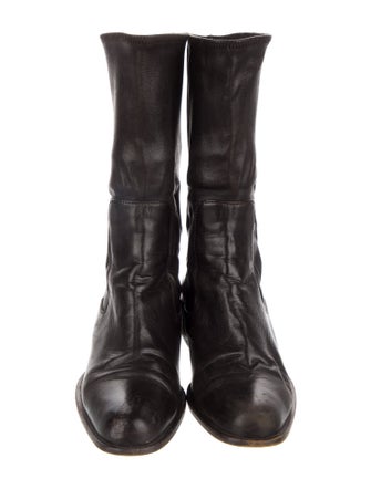 Prada Leather Combat Boots