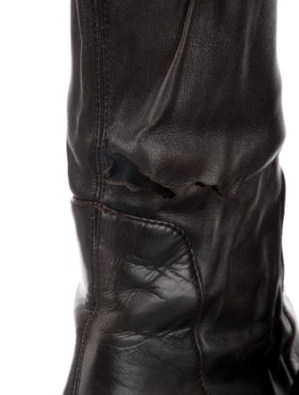 Prada Leather Combat Boots