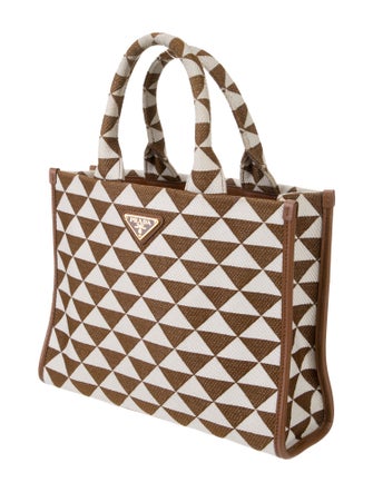 Prada Enameled Metal Triangle Symbole Small