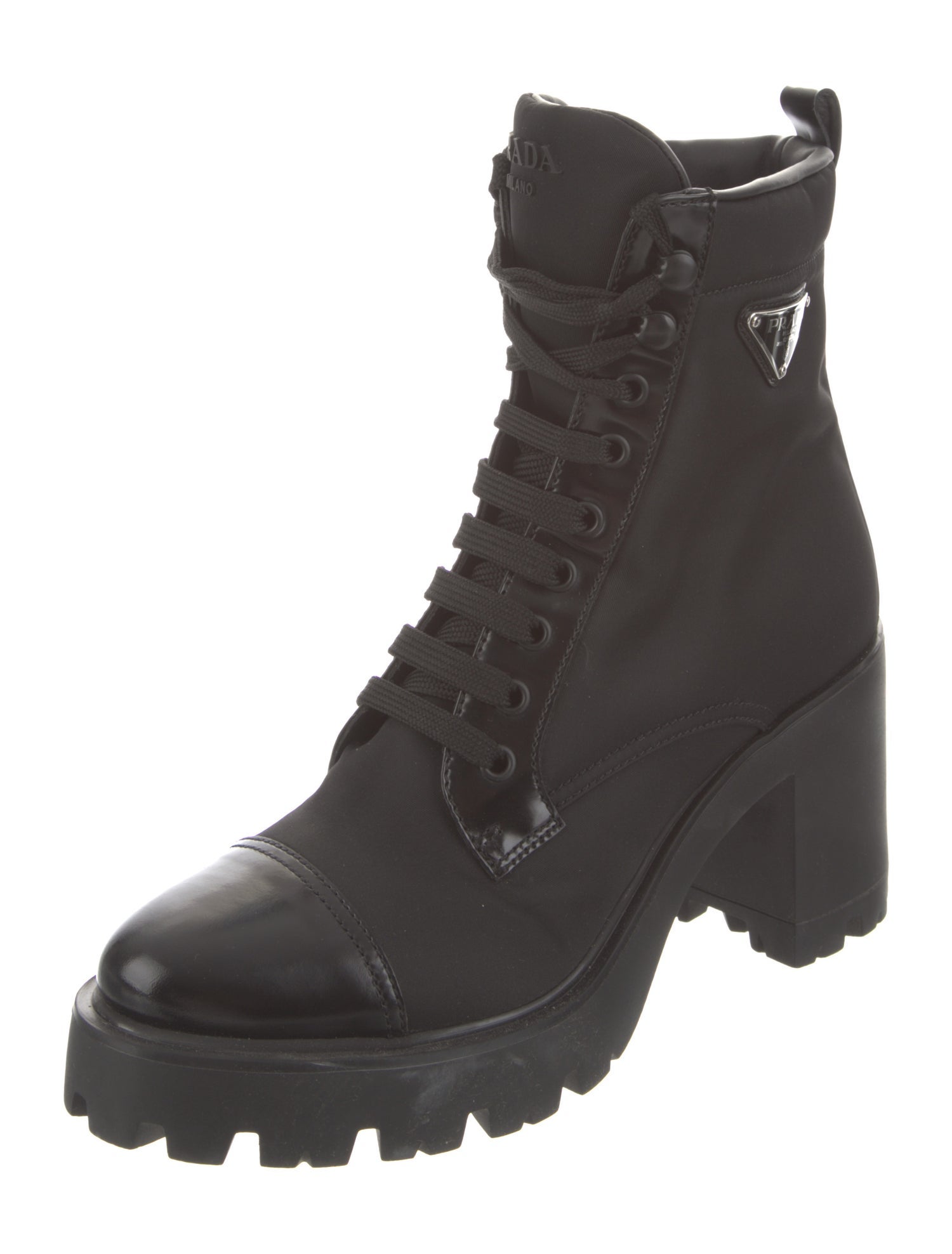 Prada Nylon Combat Boots
