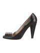 Prada Patent Leather Crystal Embellishments Pumps