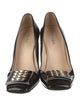 Prada Patent Leather Crystal Embellishments Pumps