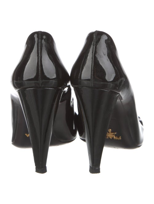 Prada Patent Leather Crystal Embellishments Pumps