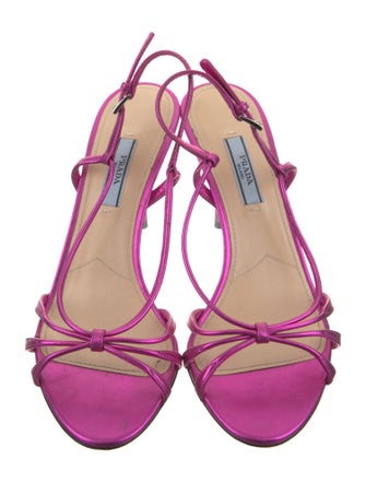 Prada Leather Slingback Sandals