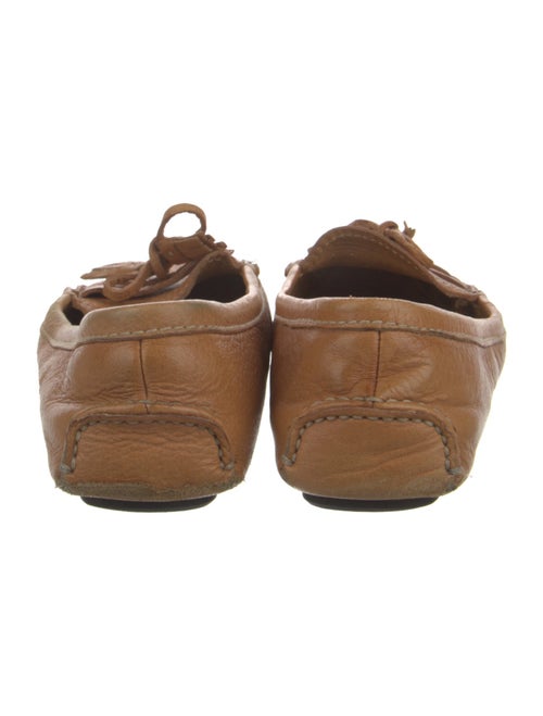 Prada Leather Whipstitch Trim Loafers