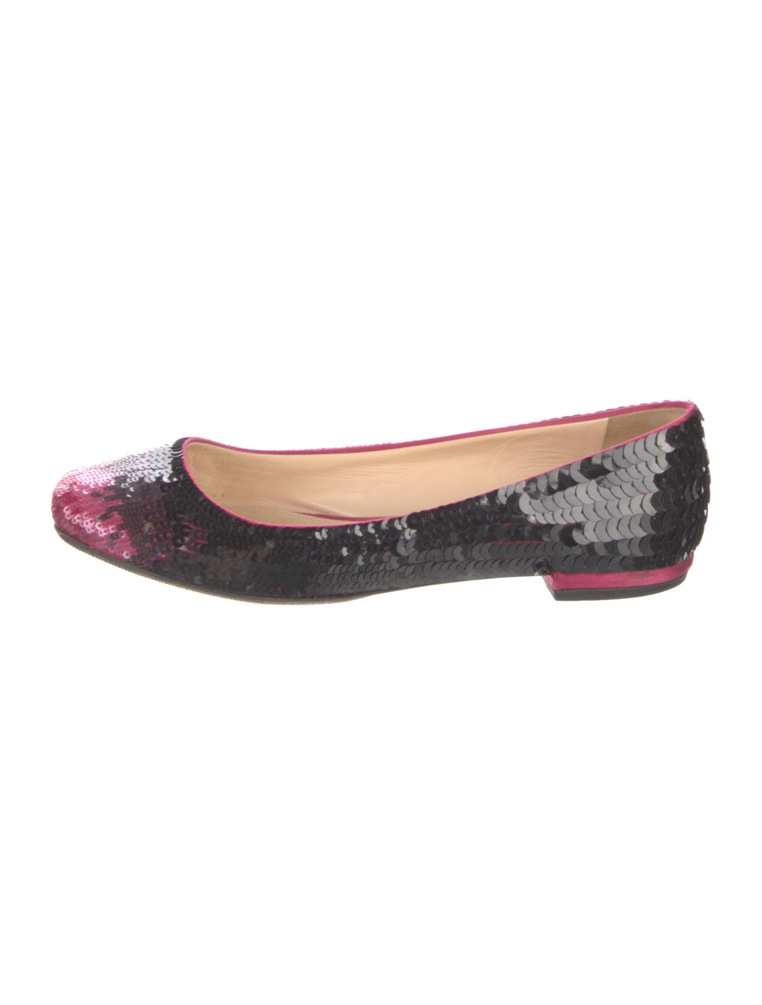 Prada Sequins Colorblock Pattern Ballet Flats