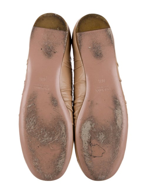 Prada Leather Bow Accents Ballet Flats