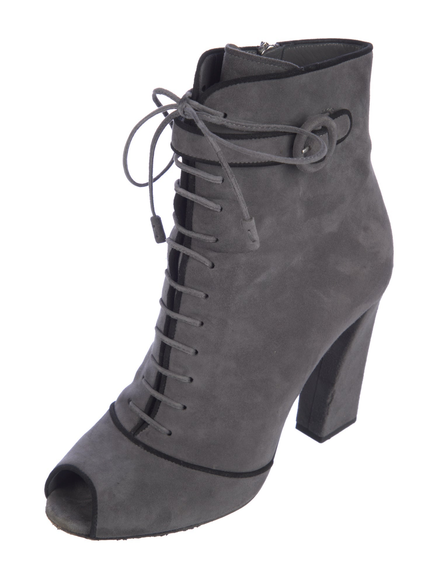 Prada Suede Lace-Up Boots
