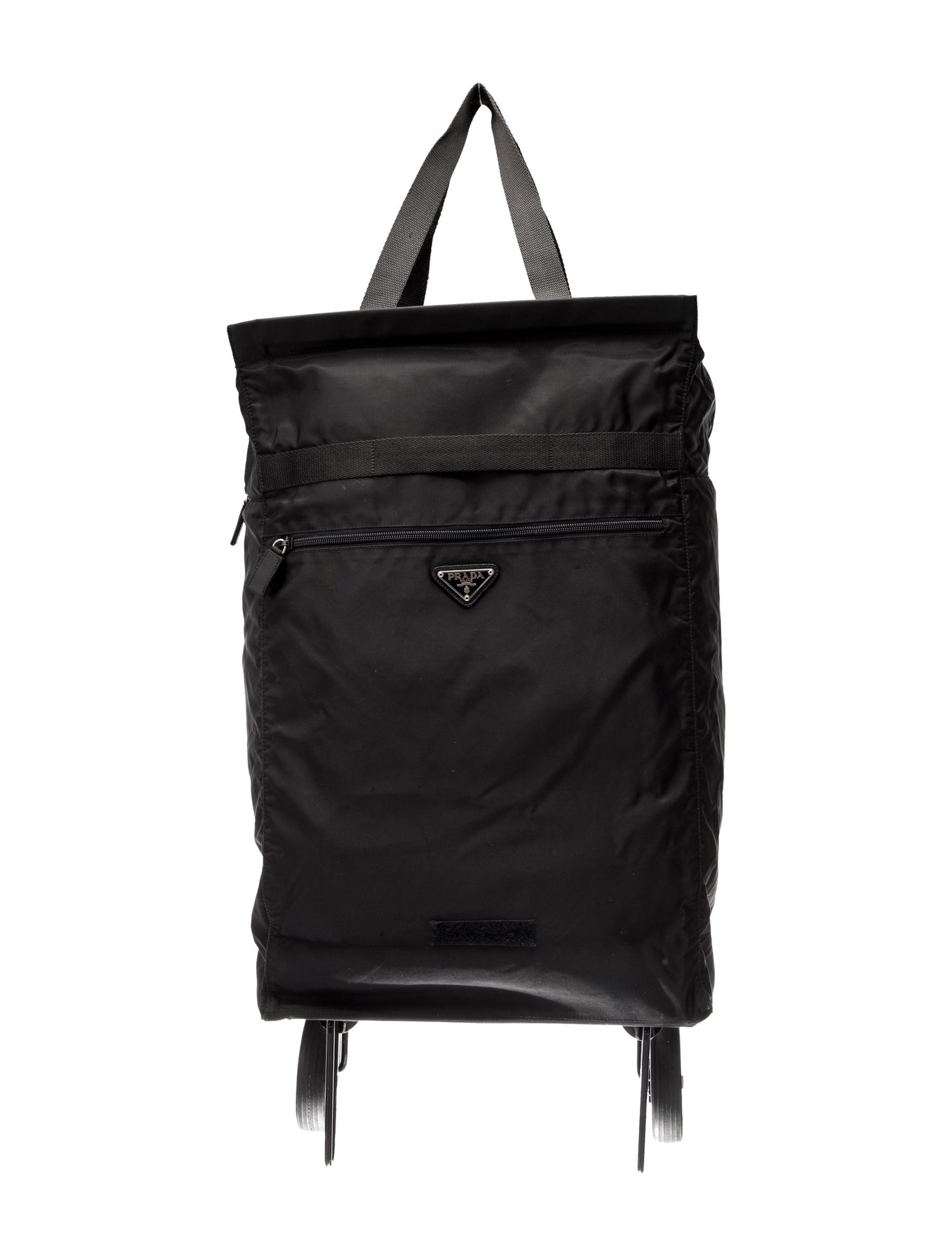 Prada Enameled Metal Triangle Packable Roller