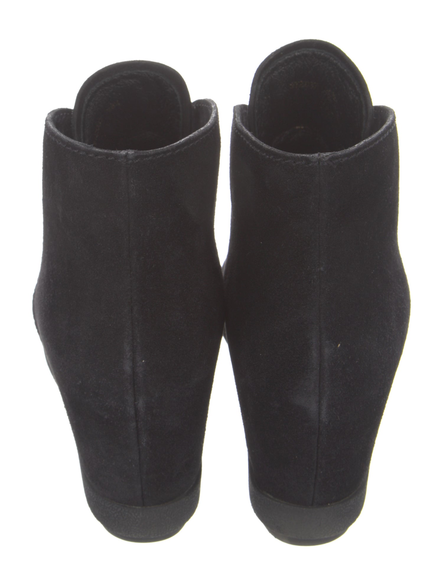 Prada Suede Whipstitch Trim Lace-Up Boots