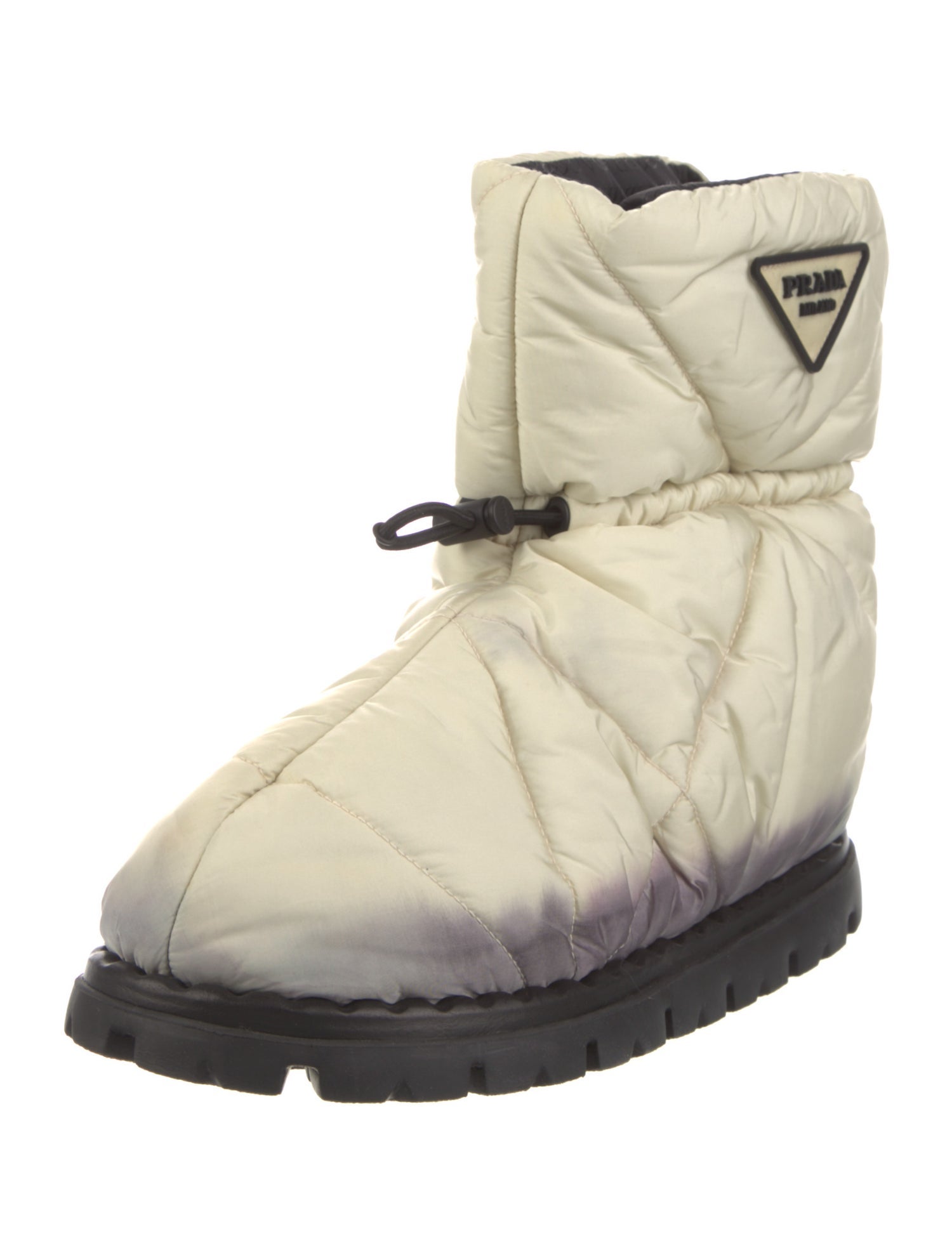 Prada Nylon Lace-Up Boots