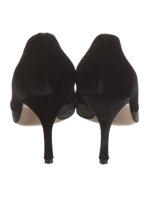 Prada Velvet Ruffle Embellishment Pumps