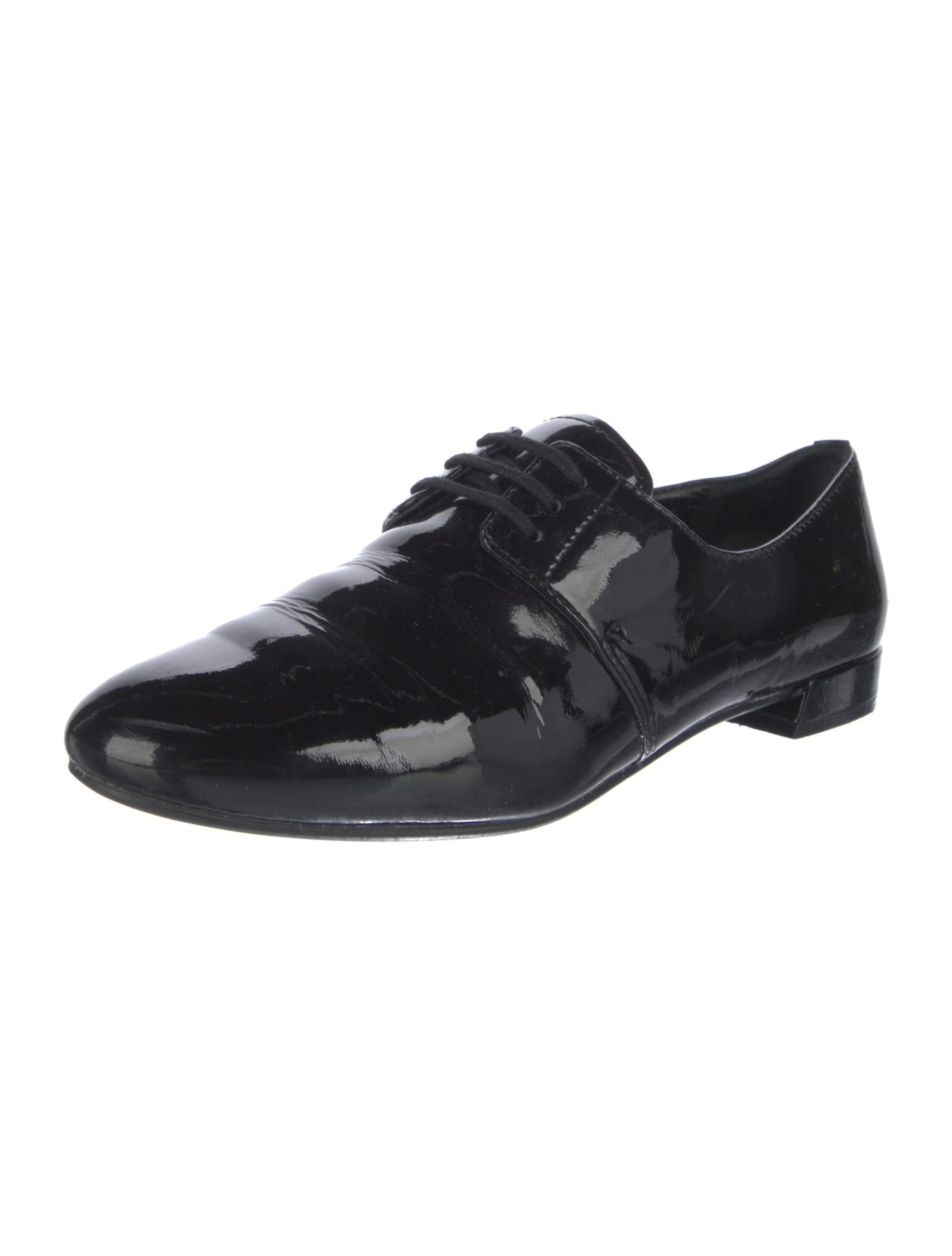 Prada Spazzolato Loafers Patent Leather Oxfords