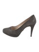 Prada Suede Whipstitch Trim Pumps
