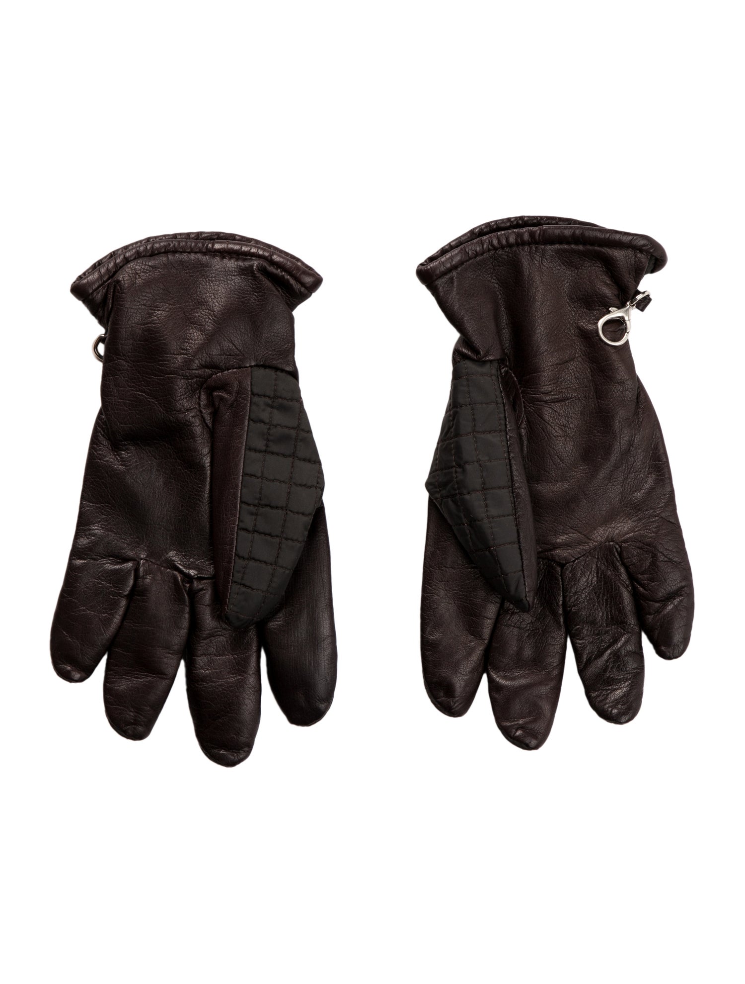 Prada Men's Lined Leather Gloves