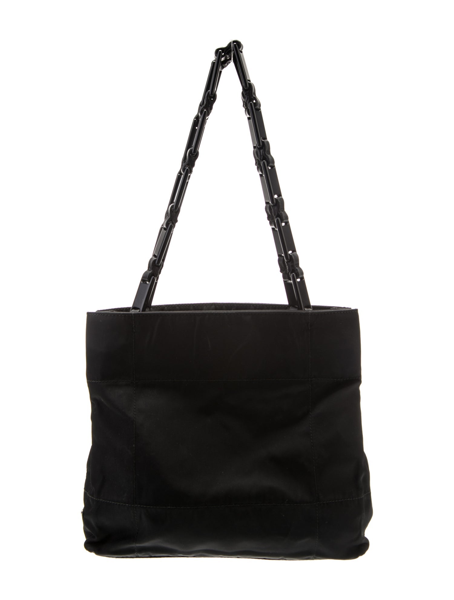 Prada Enameled Metal Triangle Evening Bag Vintage