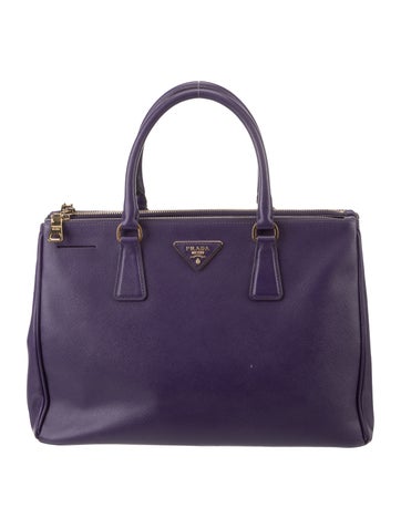Prada Totes Saffiano Leather Galleria Double Zip Medium