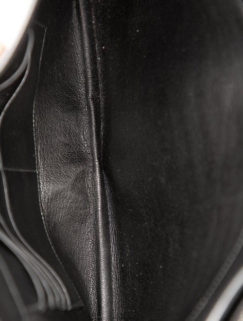 Prada Enameled Metal Triangle Portfolio