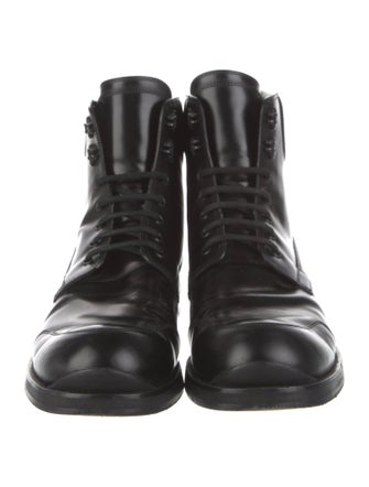 Prada Leather Lace-Up Boots