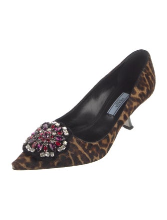 Prada Ponyhair Printed Pumps