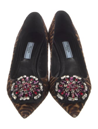 Prada Ponyhair Printed Pumps