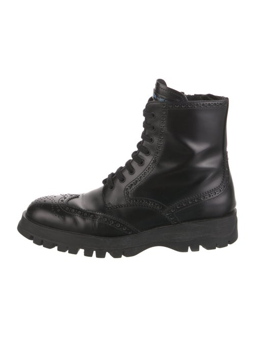 Prada Leather Combat Boots