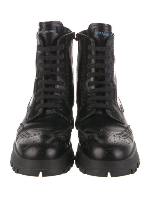 Prada Leather Combat Boots