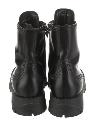 Prada Leather Combat Boots