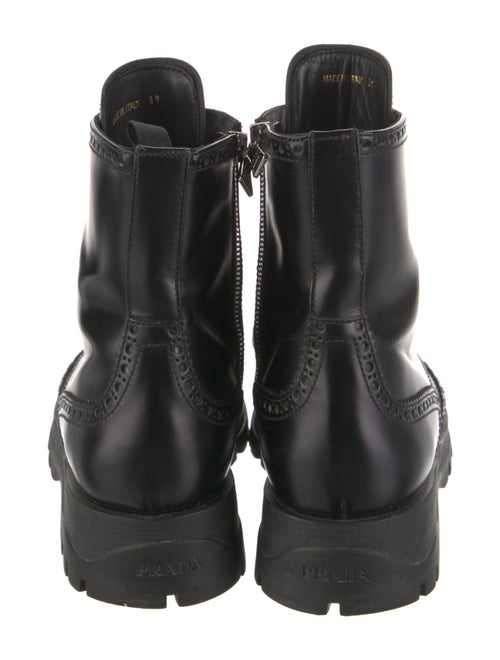 Prada Leather Combat Boots