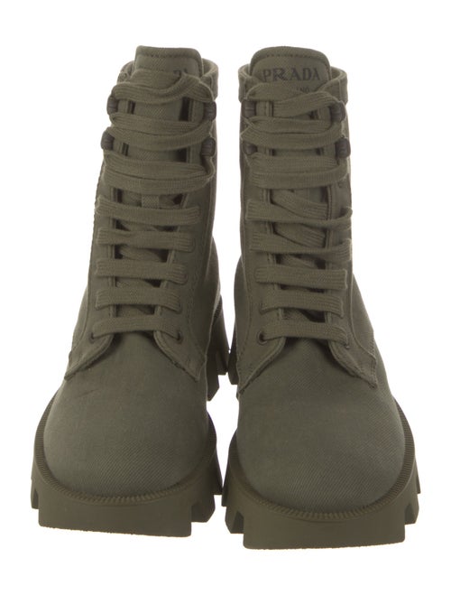 Prada Canvas Combat Boots