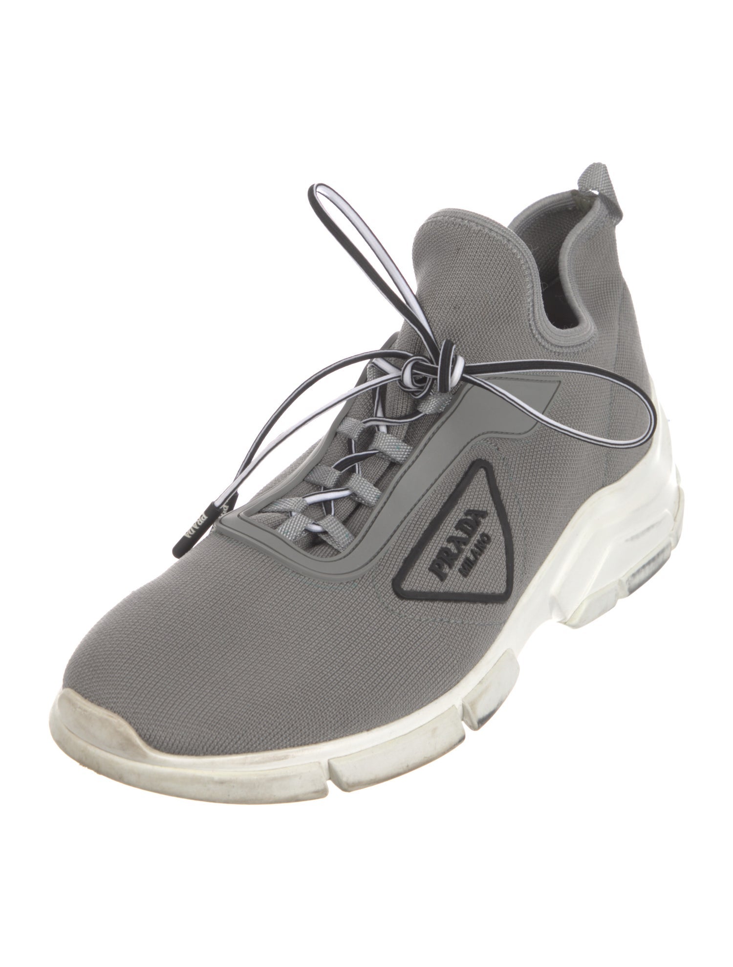 Prada Whipstitch Trim Sock Sneakers