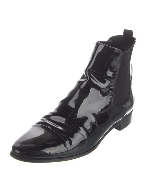 Prada Patent Leather Chelsea Boots