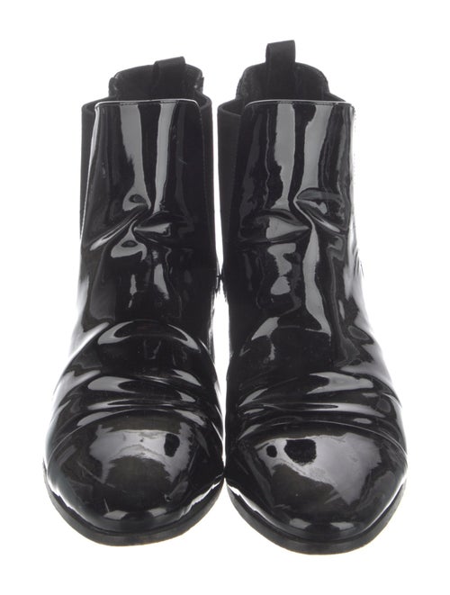 Prada Patent Leather Chelsea Boots