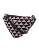 Prada Enameled Metal Triangle Triangle
