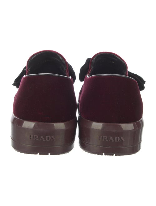 Prada Velvet Bow Accents Loafers