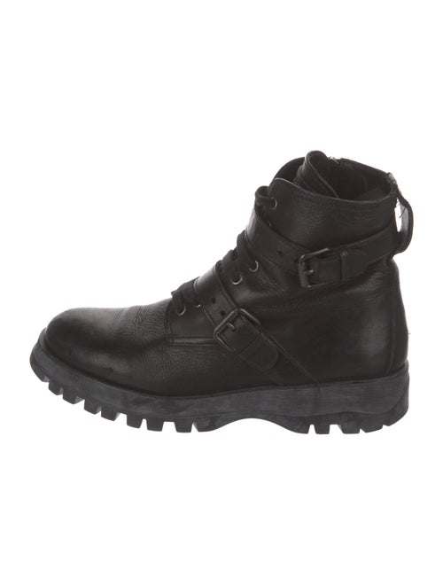 Prada Leather Combat Boots