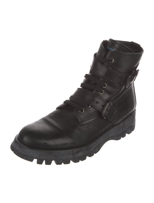 Prada Leather Combat Boots