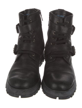 Prada Leather Combat Boots
