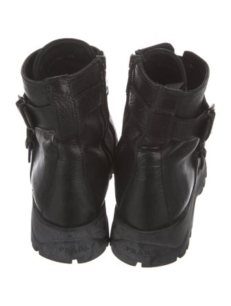 Prada Leather Combat Boots