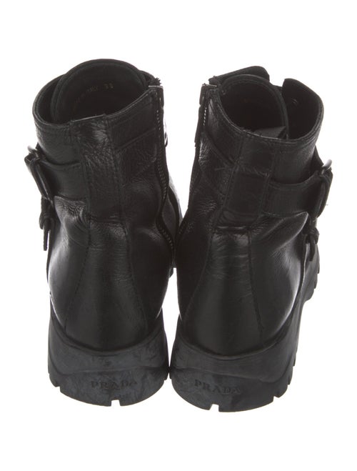 Prada Leather Combat Boots