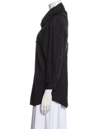 Prada 2019 Three-Quarter Sleeve Button-Up Top