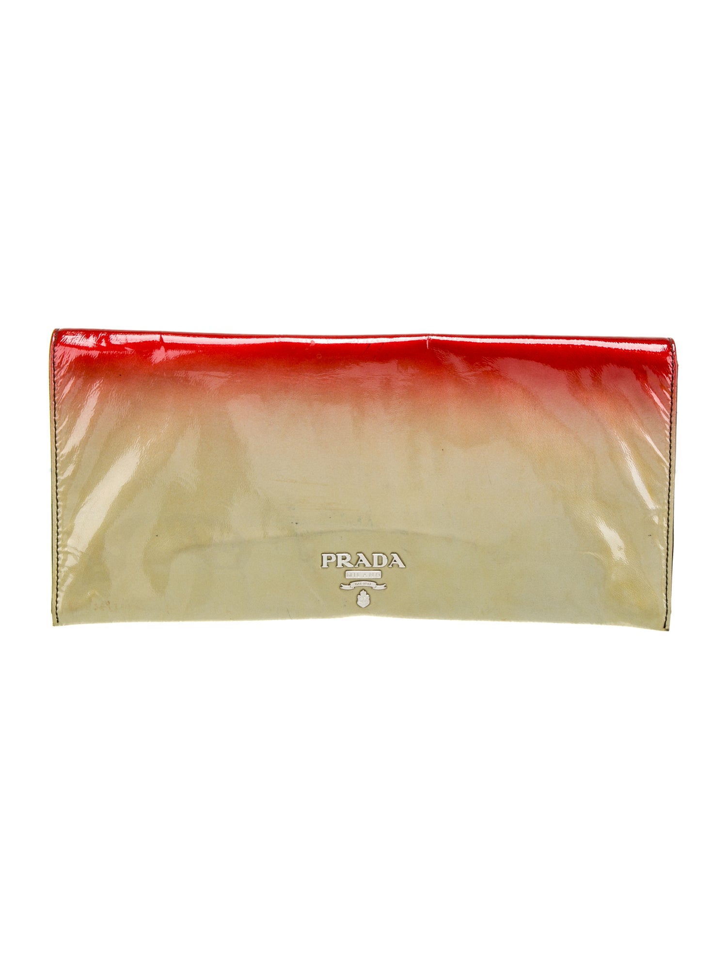 Prada Vernice Leather Clutch
