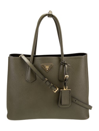 Prada Saffiano Leather Double Tote Large