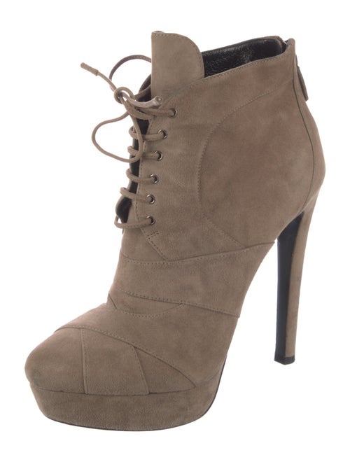 Prada Suede Lace-Up Boots