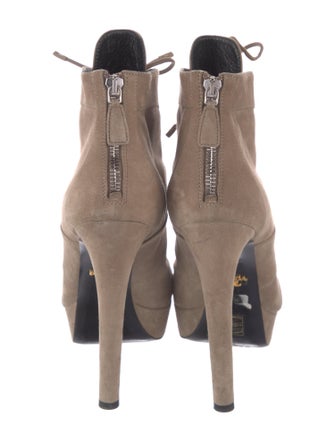 Prada Suede Lace-Up Boots